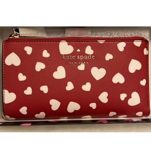 ♠️❤️ kate spade ♠️❤️ Staci Heart Pop Printed Boxed Phone Wristlet Wallet, Red 🎁